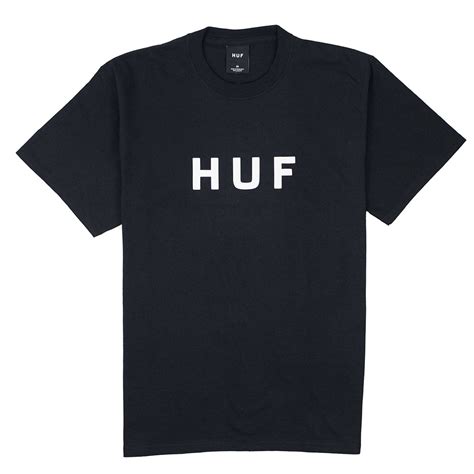 HUF Essentials OG Logo Tee - Black | ANDJOY