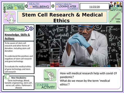 Stem Cell Research and Medical Ethics | Teaching Resources