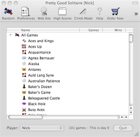 Pretty Good Solitaire for Mac - Download