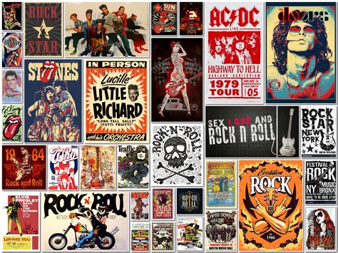 101PCS Rock and Roll Posters, Rock and Roll Music Posters, Rock and ...