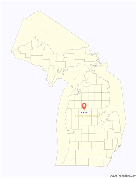 Map of Marion village, Michigan