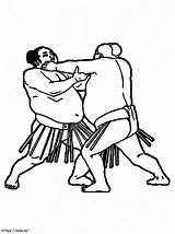 Wrestling Sumo coloring Page sketch template