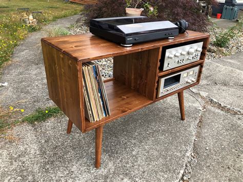 Mid century modern vinyl records holder/folder holder/deck organizer ...