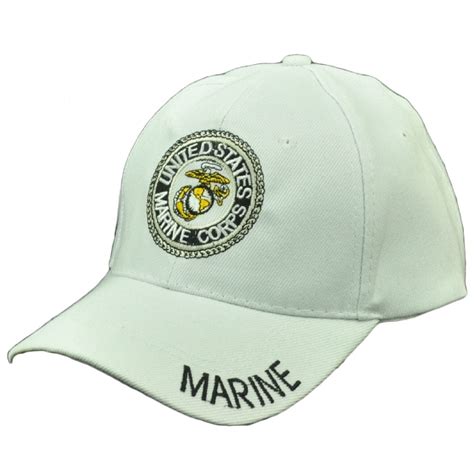 U.S United States Marine Corps Marines Military Adjustable Hat Cap USMC White - Walmart.com