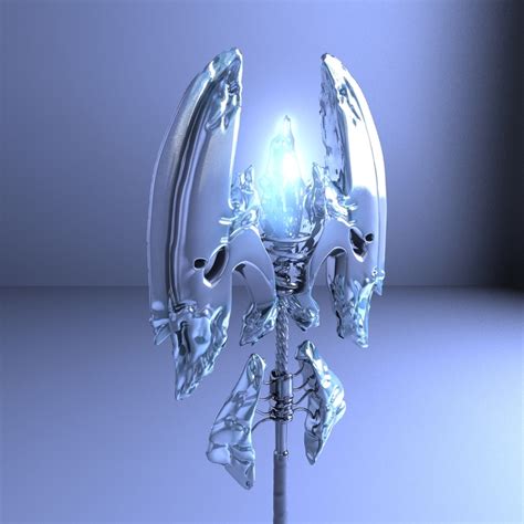 3d model of magical ice axe