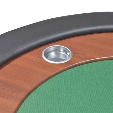 ZNTS 10-Player Poker Table with Dealer Area and Chip Tray Green 80133 | Poker table, Cup holder ...