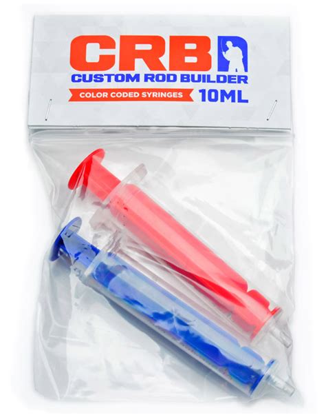 10cc Colour coded Syringes 2 pack – ACM Custom Rods