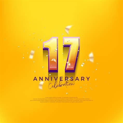 17th anniversary celebration design. Premium vector editable design ...