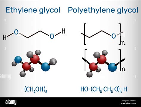 Polyéthylèneglycol (PEG, oxyde de polyéthylène, PEO, polyoxyéthylène ...