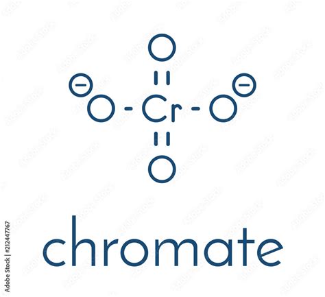 Chromate anion, chemical structure. Skeletal formula. Stock Vector | Adobe Stock