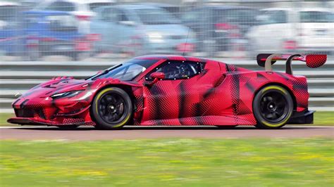 Ferrari 296 GT3 Race Car Spied Lapping Fiorano Test Track On Video