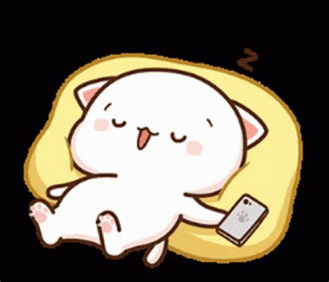 Peachcat Goodnight GIF - Peachcat Goodnight Texting - Discover & Share GIFs