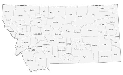 Montana County Map - GIS Geography