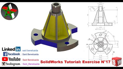 SolidWorks Tutorial For Beginners Exercise 17 - YouTube