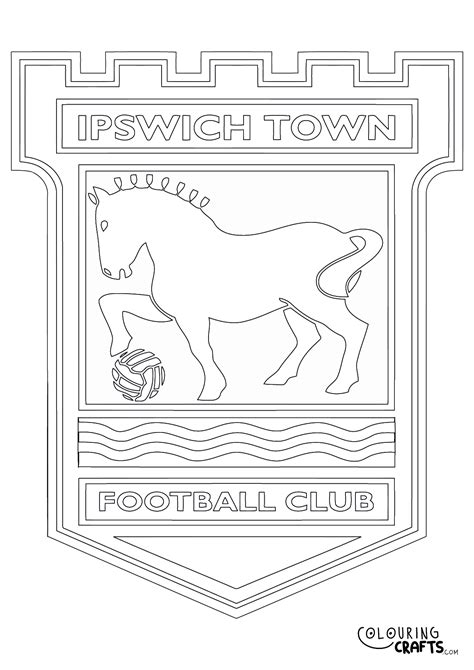 Ipswich Town Badge Printable Colouring Page - Colouring Crafts