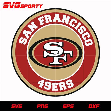 San Francisco 49ers Logo Circle svg, nfl svg, eps, dxf, png, digital f – SVG Sporty