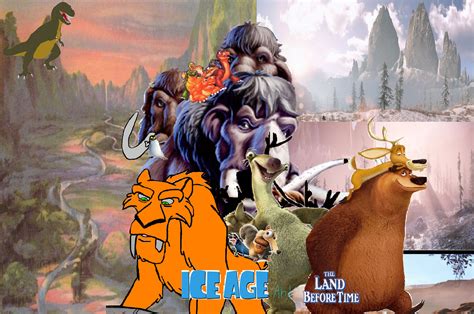 Ice Age And The Land Before Time Poster by leivbjerga on DeviantArt