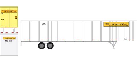 Semi-Trailer JB Hunt Vehicle Decals | CMR Products