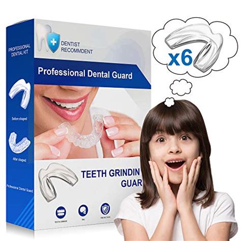 Kids Mouth Guard for Grinding Teeth, Pack of 6 Night Guard for Teeth Whitening Trays Clenching ...