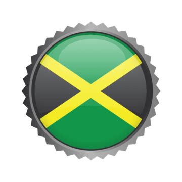 Jamaica Flag Vector Art PNG, Jamaica Flag Vector With Golden Frame, Jamaica, Flag, Vector PNG ...