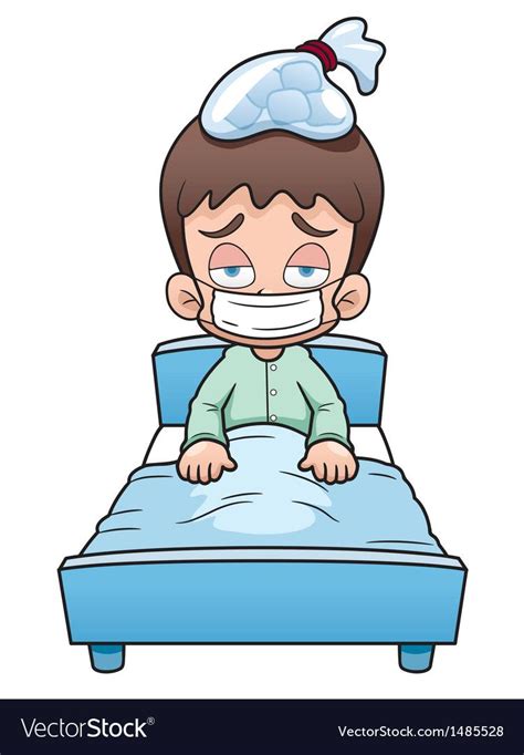 Sick boy cartoon Royalty Free Vector Image - VectorStock Cartoon Clip Art, Cartoon Kids ...