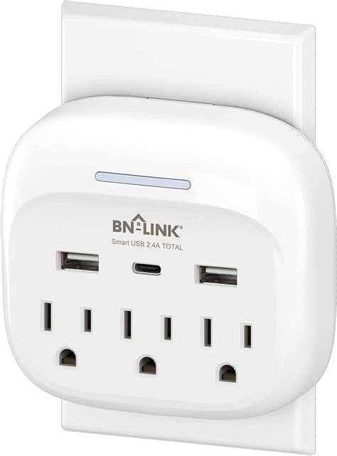 BN-LINK Multipoint Electrical Expander: 3 Plug Outlet & USB C, Surge Protector Socket - Walmart.com