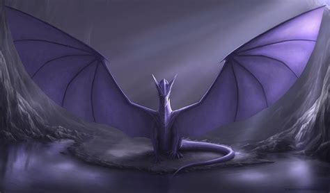 HD wallpaper: art, artwork, dragon, Dragons, fantasy, purple, water ...