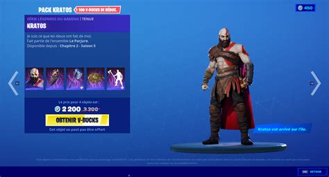 Kratos, le skin Fortnite disponible dans la boutique - Breakflip