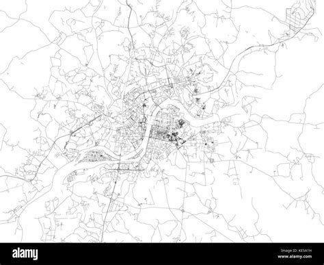 Streets of Pyongyang, North Korea, city map Stock Vector Image & Art ...