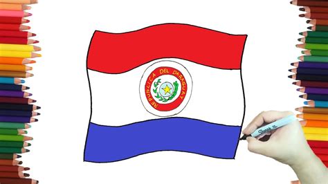 Como dibujar la bandera del Paraguay paso a paso y muy facil - YouTube