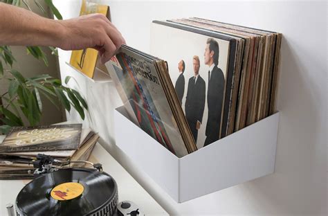 Show off your records with this wall-mounted record shelf