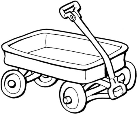 Wagon clipart coloring page, Wagon coloring page Transparent FREE for ...