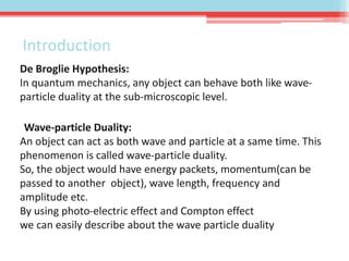 De Broglie hypothesis | PPT