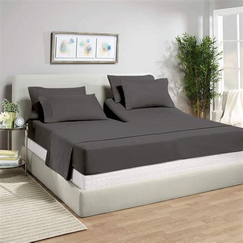 Amazon.com: Top Split California King Sheets Sets for Adjustable beds, Half Split Cal King Sheet ...