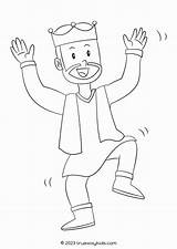 King David Dancing Coloring Page Pages sketch template