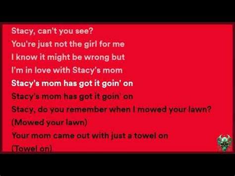 Fountains Of Wayne - Stacy's Mom (Lyrics) - YouTube