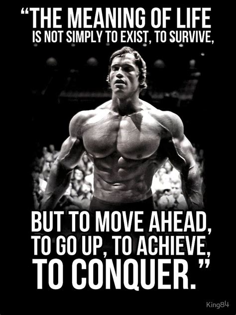 "Arnold Schwarzenegger Arnie Conquer Quote" Canvas Print by King84 ...