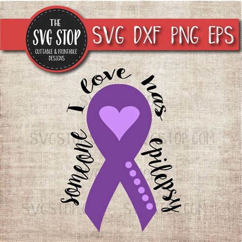 Epilepsy Awareness Ribbon SVG Svg Dxf Png Eps Clipart | Etsy