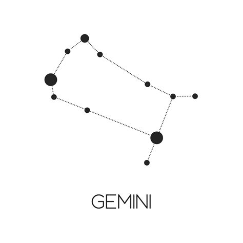 Gemini Constellation | Gemini constellation, Constellations, Line drawing