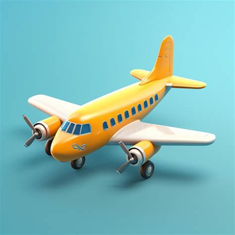 Premium AI Image | Cartoon plane 3D