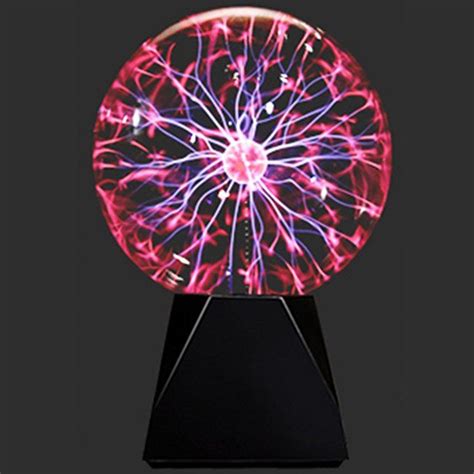 Lebbeen Glass Plasma Ball Sphere Lightning Light Lamp Party Magical Ball electrostatic Flashing ...