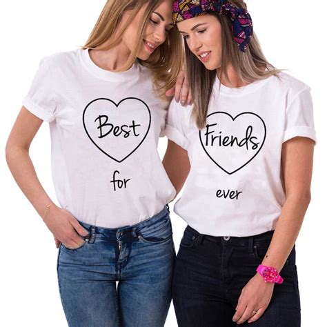 Best Friends Matching T shirts Fashion Bff tshirt Girls Best Friends ...