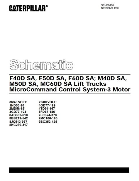 CAT Forklift F50D P Service Manual