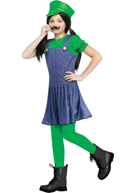 Kids Pretty Plumber Costume in Green – Escapade