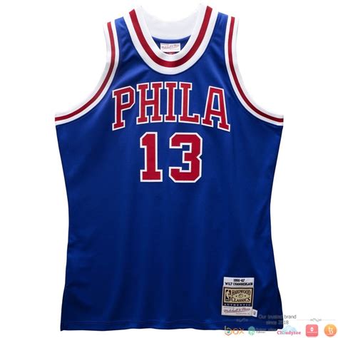 NEW Wilt Chamberlain 13 Philadelphia 76ers Basketball Jersey - Boxbox ...