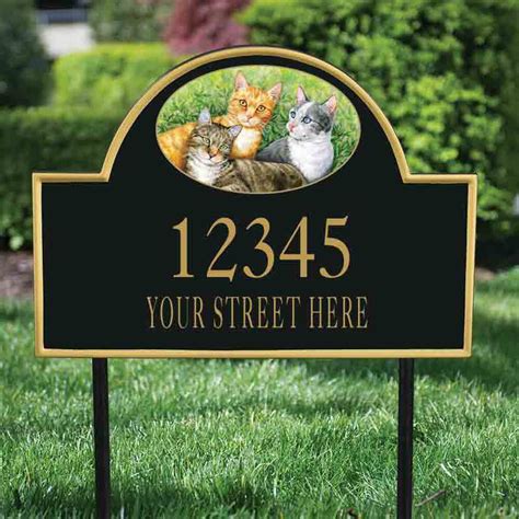 The Fabulous Felines Personalized Address Plaque