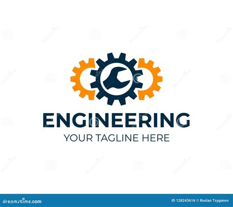 Engineer Logo Design Symbol Company Illustration | CartoonDealer.com ...