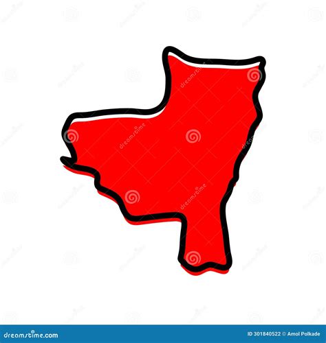 Kassala State of Sudan Vector Map Illustration Stock Vector ...