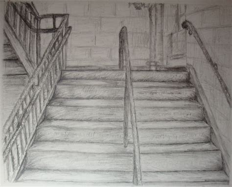 Stairs Drawing by izuna1313 on DeviantArt