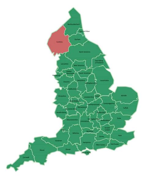 Map of Cumbria, England - užitečné informace o Cumbria | My Race